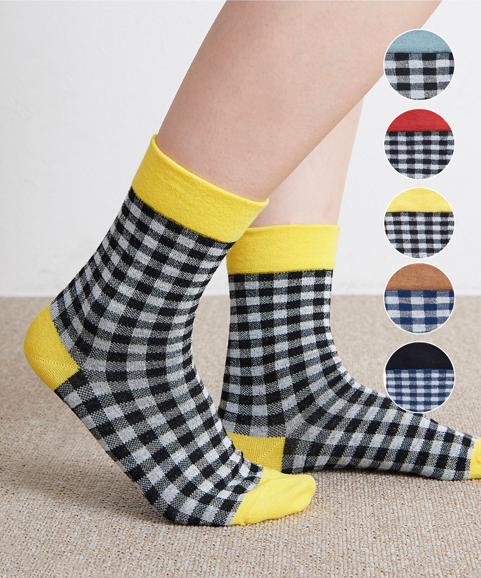 homie コットンギンガムソックス