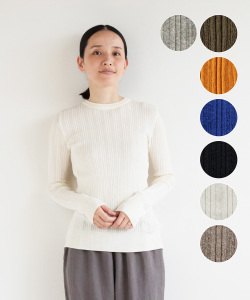 nofl オーガニックコットンランダムリブクルーネックプルオーバー