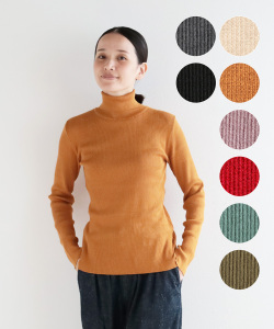 nofl 綿レーヨンシルクタートルネックプルオーバー