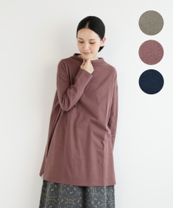 nofl ラフィ天竺ボトルネックチュニック