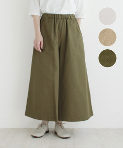 nofl コットンリネンカルゼワイドパンツ