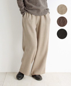 nofl リネンウールビエラワイドストレートパンツ