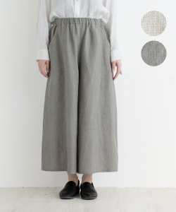 【nofl】天日干しリネンワイドパンツ