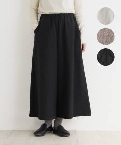 nofl コットンリネンオリーブオイル仕上げワイドパンツ