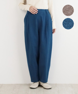 nofl コットンリネンオリーブオイル仕上げテーパードパンツ