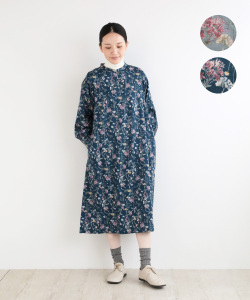 nofl コットンレーヨンウールボタニカルワンピース