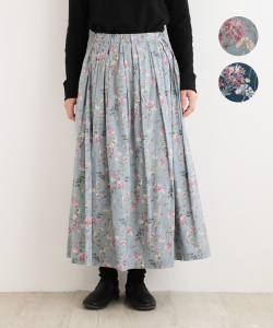 nofl コットンレーヨンウールボタニカルタックスカート