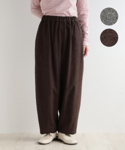 nofl コットンウール千鳥柄ボリュームパンツ