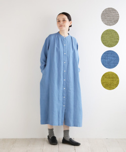 nofl リトアニアリネン前あきタックワンピース