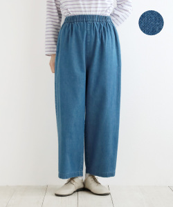 noflコットンデニムイージーパンツ ブリーチ加工