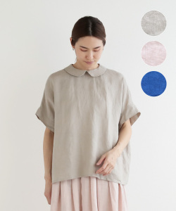 nofl リトアニアリネンシャツカラーブラウス