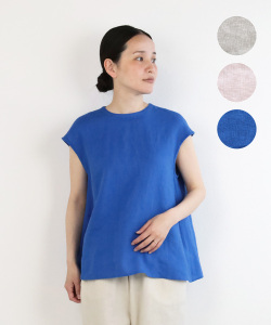 nofl リトアニアリネンフレンチスリーブブラウス