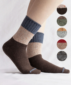 Homie ウールミックススイッチングネップソックス