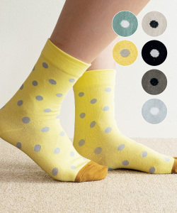 Homie コットンドットバイカラーソックス