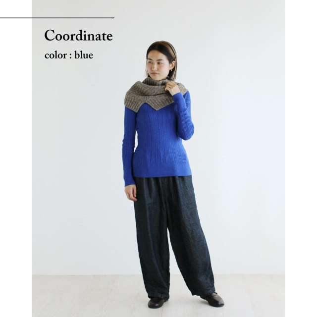 nofl】オーガニックコットンランダムリブクルーネックプルオーバー