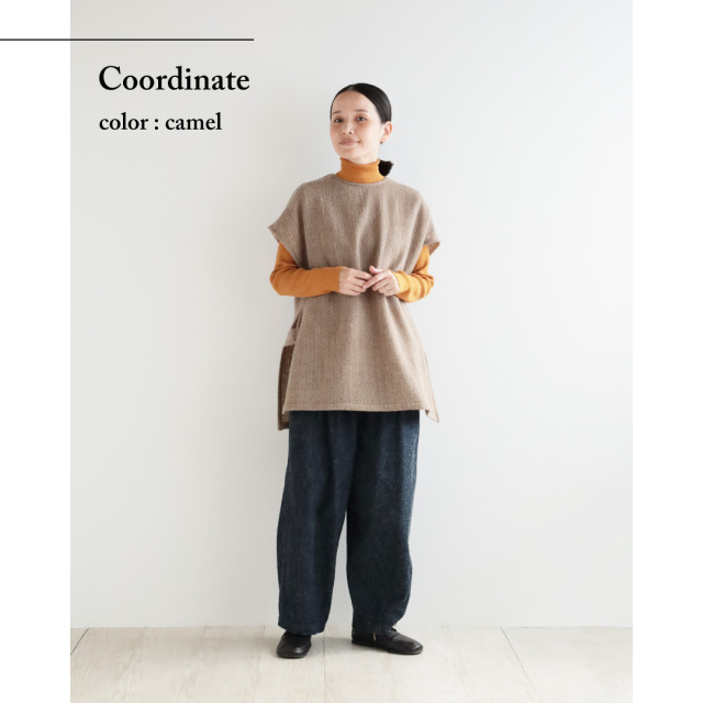 nofl】綿レーヨンシルクタートルネックプルオーバー 644003070