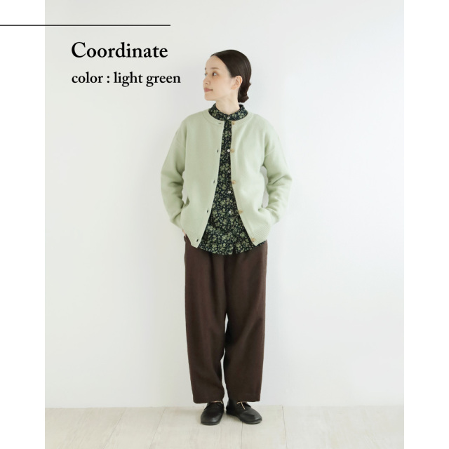 nofl】アルパカウールクルーネックカーディガン 644003620