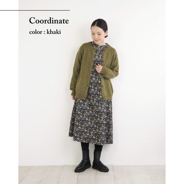 nofl】アルパカウールクルーネックカーディガン 644003620