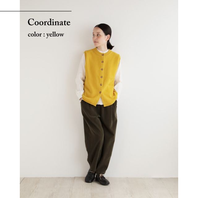 nofl】ウールカシミヤクルーネックベスト 644003830 | ナチュラル服