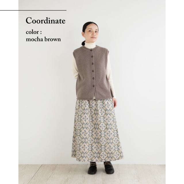 nofl】ウールカシミヤクルーネックベスト 644003830 | ナチュラル服