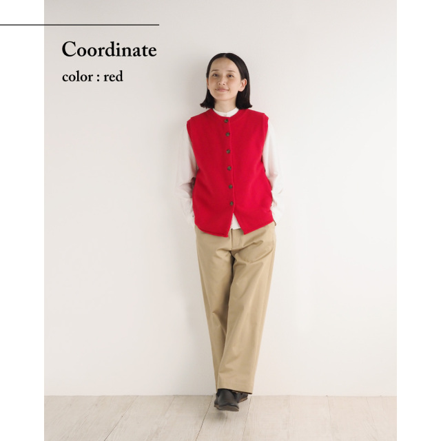 nofl】ウールカシミヤクルーネックベスト 644003830 | ナチュラル服