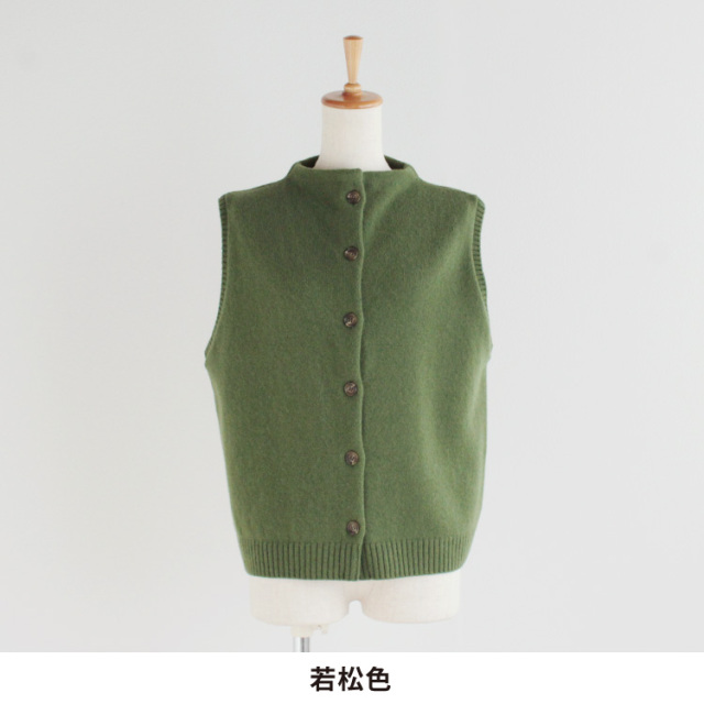 新品 ラッセルノ ゴルフ ロゴ刺繍 ニット ベスト カーキ L 5 nofl】ウールニット前あきベスト 644003860 | ナチュラル服通販サイト nofl