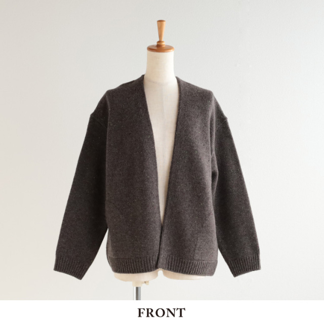 nofl】ウールカラーネップカーディガン 644003630-644003890
