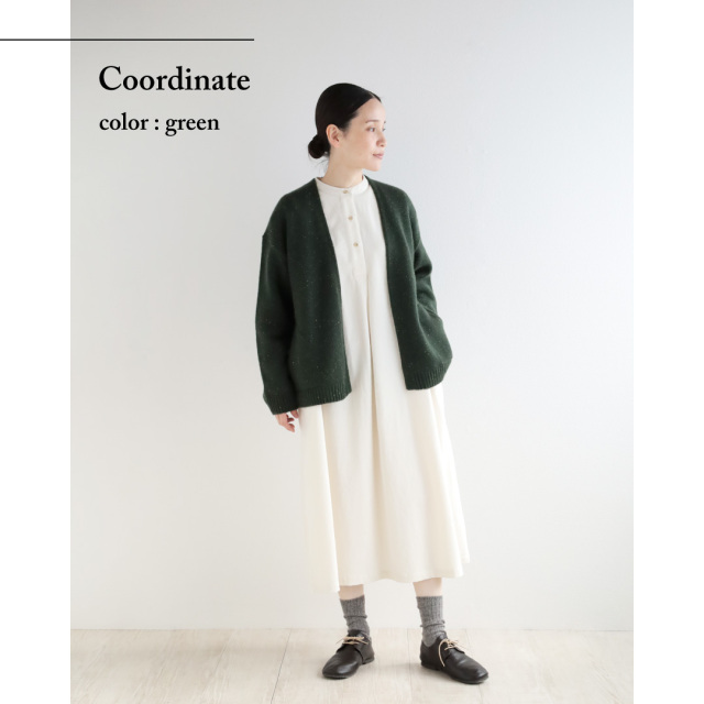 nofl】ウールカラーネップカーディガン 644003630-644003890