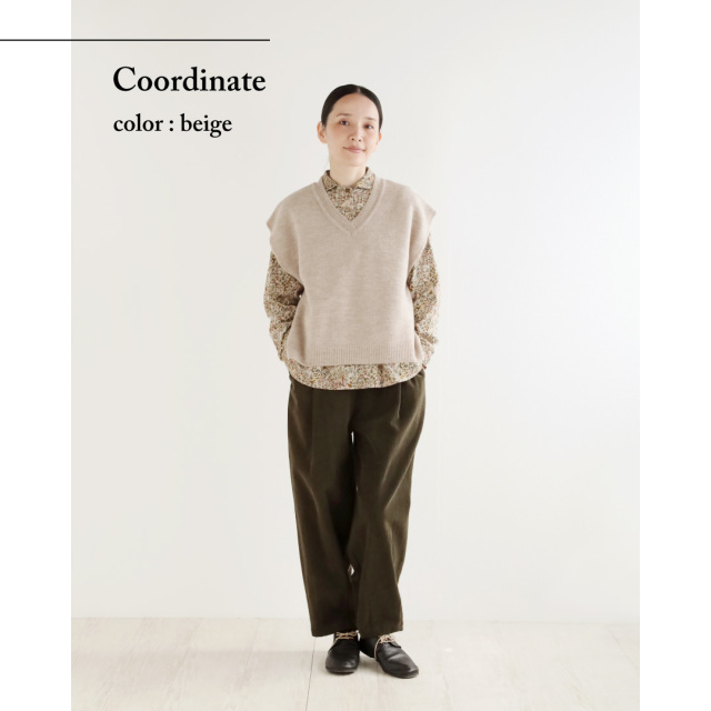 nofl】アルパカウールVネックベスト 644004040 | ナチュラル服通販