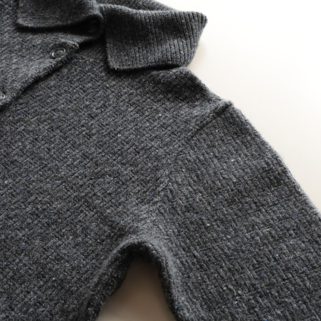 nofl】ウールネップ襟付きカーディガン 644004050 | ナチュラル服通販