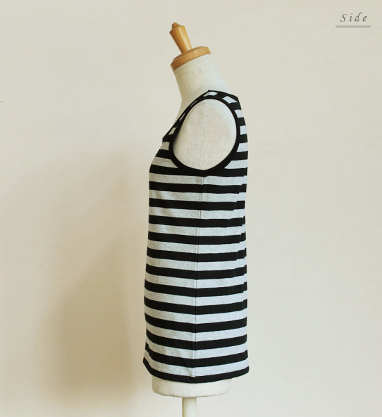 nofl コットンボーダータンクトップ