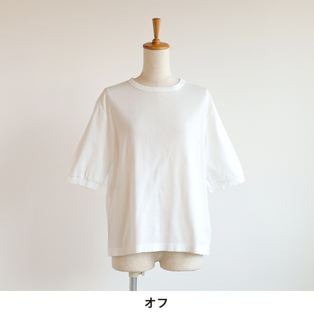 ✨美品✨高級感✨ブラミンク　コットンクルーネックパフスリーブプルオーバー　日本製 nofl】ビワコットンパフスリーブプルオーバー 644102770