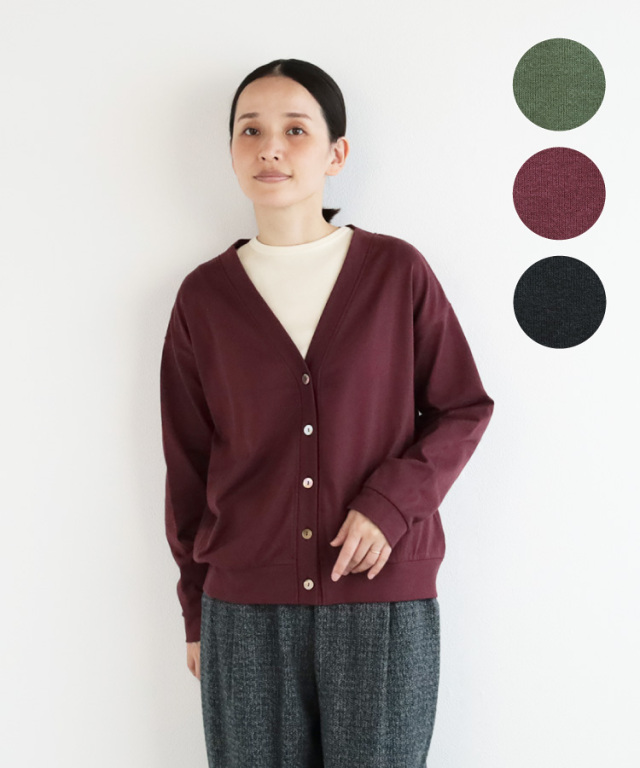nofl】度詰め天竺Vネックカーディガン 644102870 | ナチュラル服通販