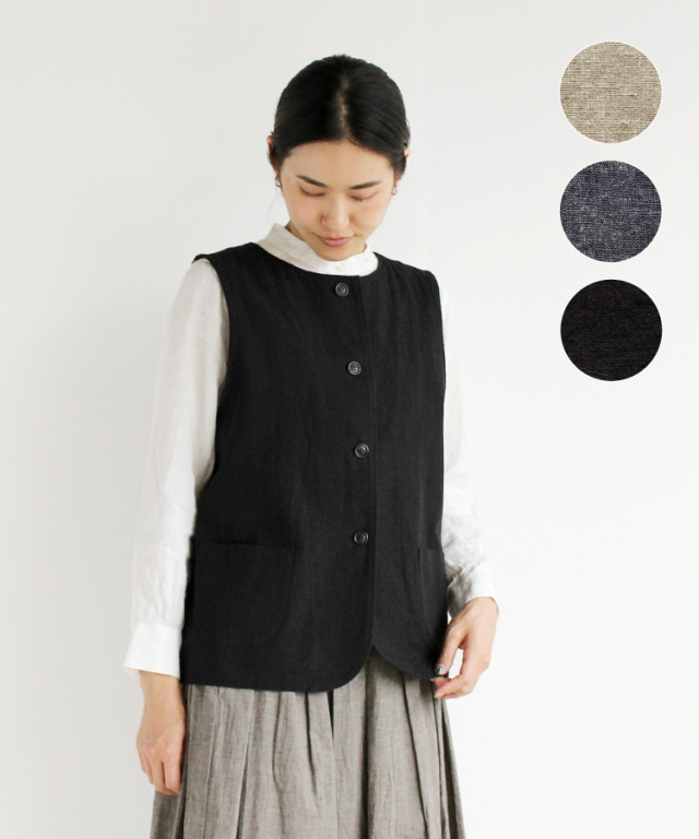 nofl】リネンコットンベスト 644208560 | ナチュラル服通販サイト nofl 