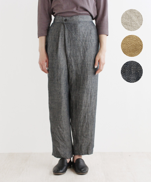 nofl】リネンツイルラップパンツ 644205520 | ナチュラル服通販サイト nofl 