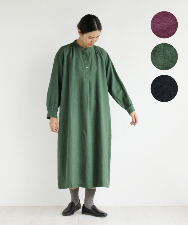 nofl】リトアニアリネンタックワンピース（2022AW） 644206290  
