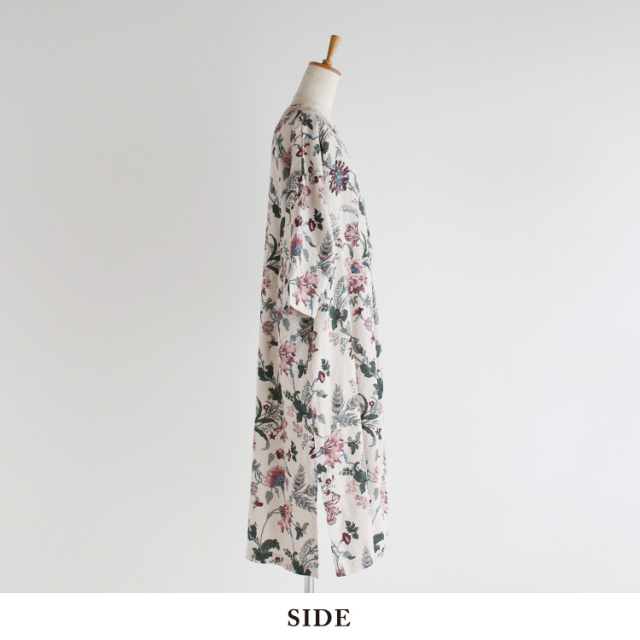 nofl】リトアニアリネン花柄ワンピース 644207850 | ナチュラル服通販  