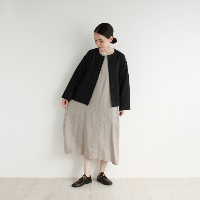 リタ　ロング　オリーブ　36 nofl】リトアニアリネンロングワンピース 644206890 | ナチュラル服