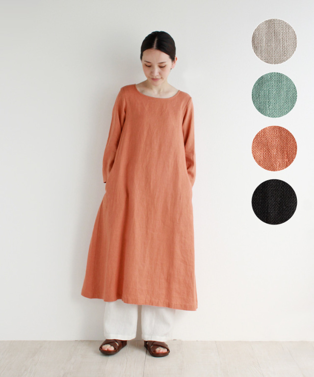 nofl】リトアニアリネンロングワンピース 644206890 | ナチュラル服  