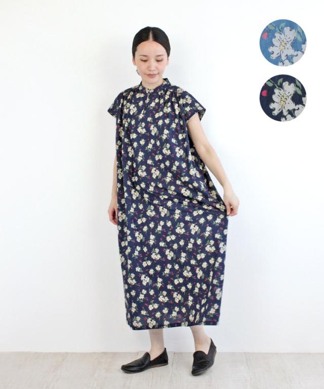 nofl】コットン花柄プリントワンピース 644208780 | ナチュラル服通販  