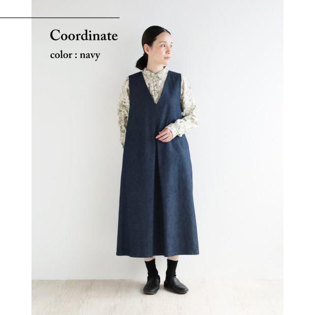 nofl】コットンデニムジャンパースカート 644209870 | ナチュラル服