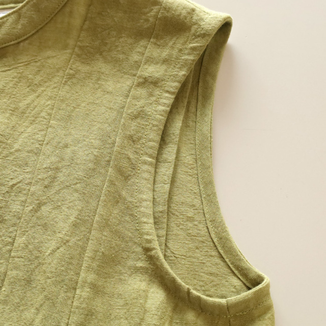 nofl】綿麻天日干しタックノースリーブワンピース 644210470