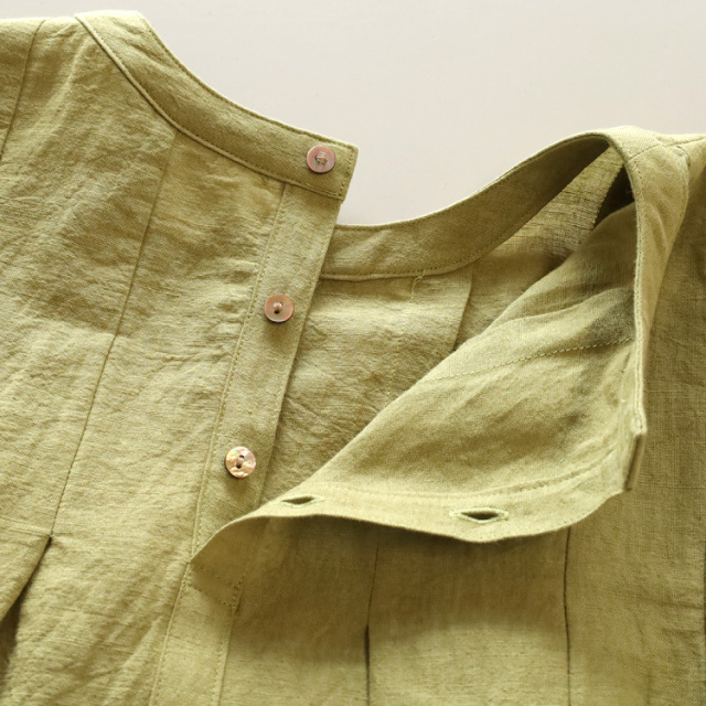 nofl】綿麻天日干しタックノースリーブワンピース 644210470