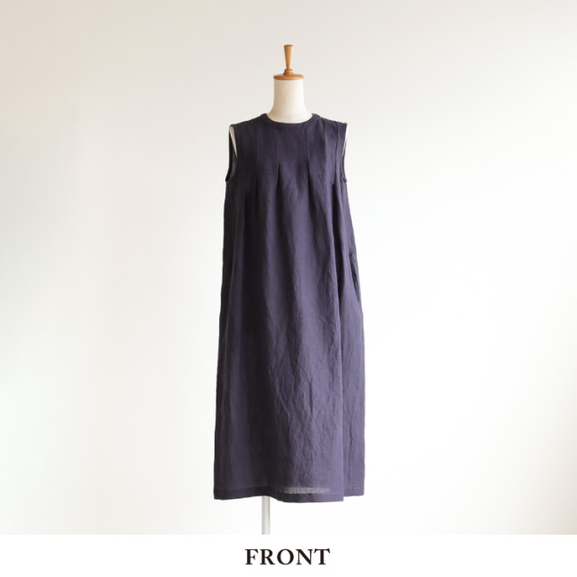 nofl】綿麻天日干しタックノースリーブワンピース 644210470