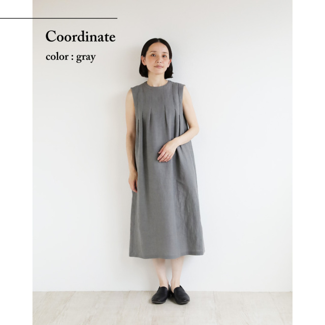 nofl】綿麻天日干しタックノースリーブワンピース 644210470