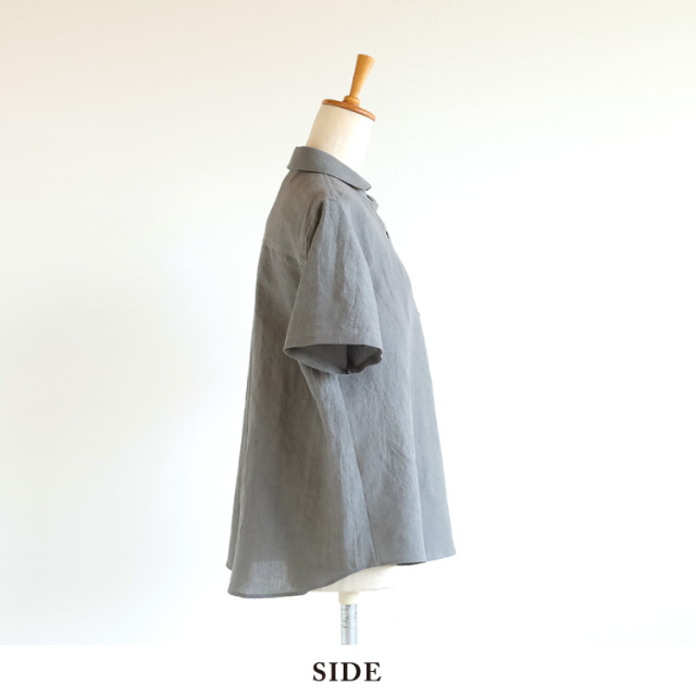nofl】綿麻天日干しプルオーバー半袖シャツ 644210480 | ナチュラル服