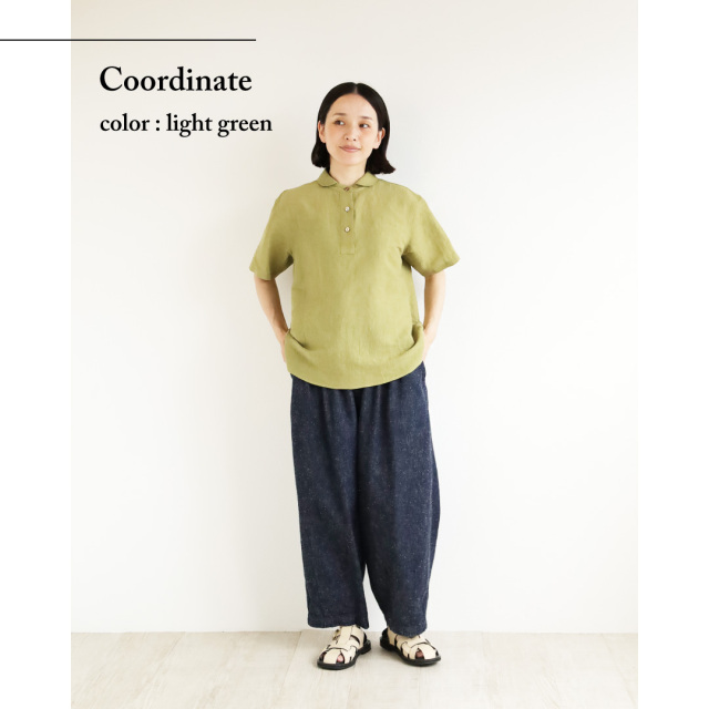 nofl】綿麻天日干しプルオーバー半袖シャツ 644210480 | ナチュラル服