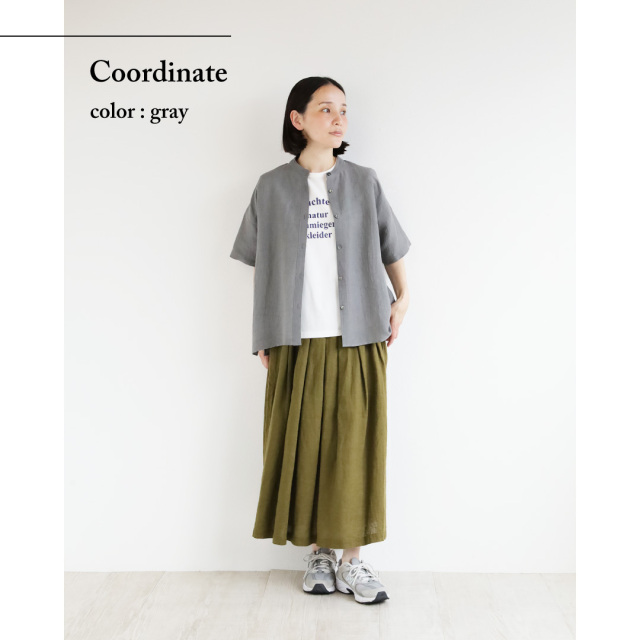 J.PRESS LADIES BEZ Cリネン スタンドカラー ブラウス　麻混 セール】 【洗える】BEZ Cリネンマドラス スタンドカラー