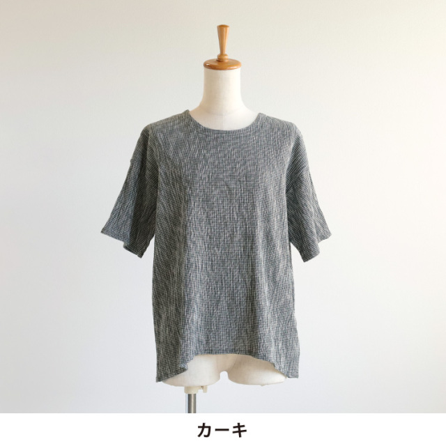 nofl】高島ちぢみクルーネックブラウス 644210680 | ナチュラル服通販