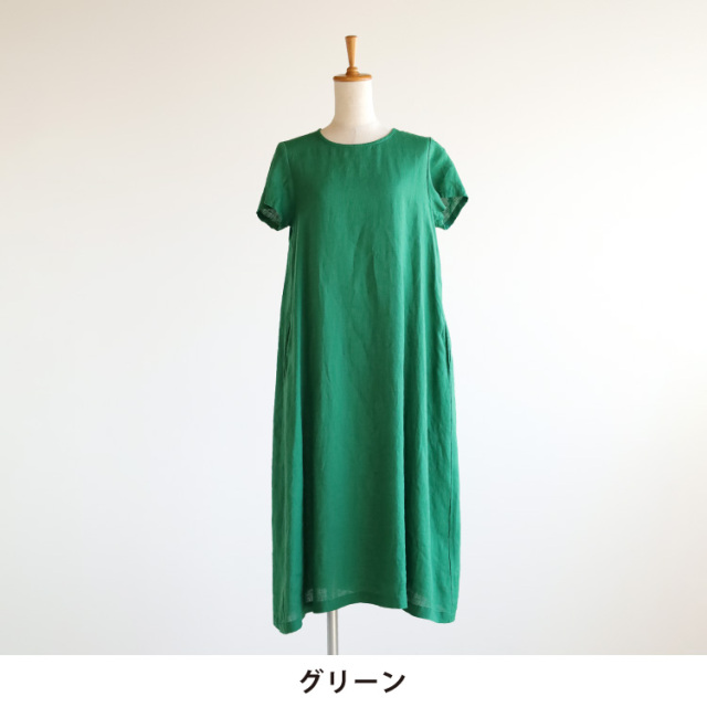 美品/n.o.f.l/リネン100%/半袖ワンピース/日本製/マキシ丈/ゆったり nofl】コットンリネン花柄ワンピース 644207660 | ナチュラル服
